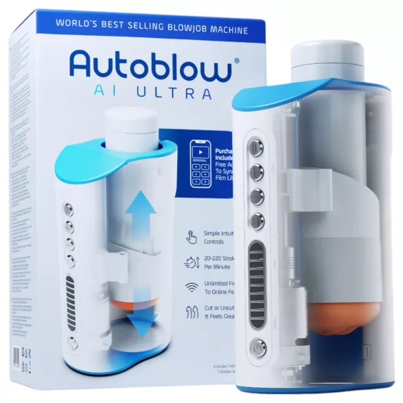 Autoblow A.I. Ultra - elektrische mond masturbator - wit