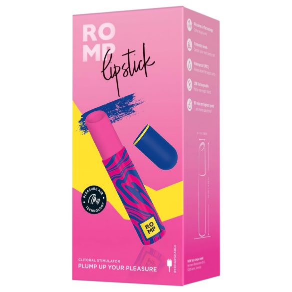 ROMP Lipstick - Oplaadbare luchtdruk clitoris stimulator (roze)