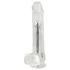 Crystal - Vibrator met zuignap (transparant)