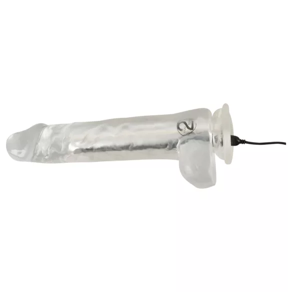 Crystal - Vibrator met zuignap (transparant)