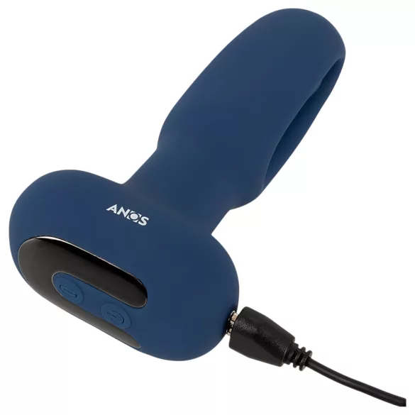 ANOS - anale vibrator met tongvorm - siliconen - blauw