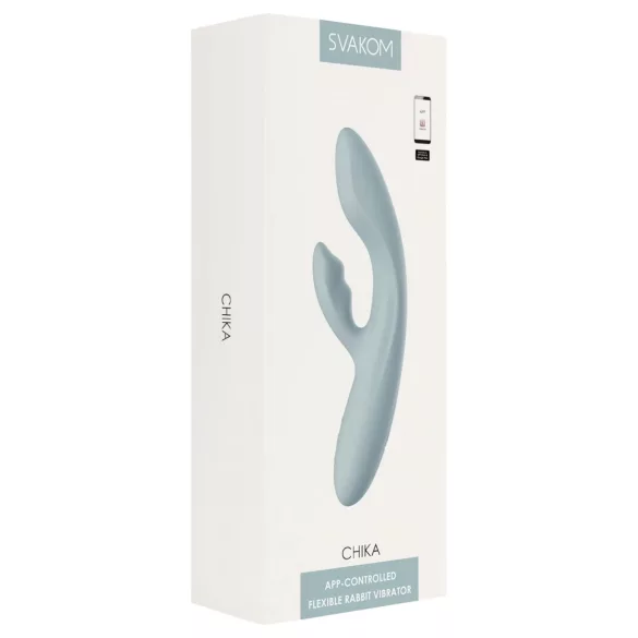 Svakom Chika - App-gestuurde vibrator met clitorisstimulator (grijs)