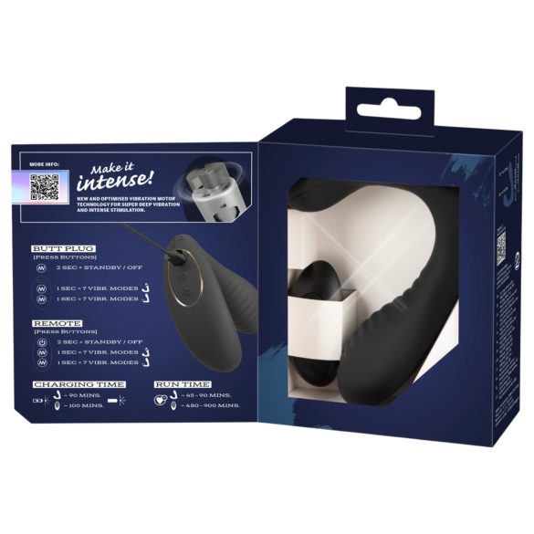 Intense - prostaatvibrator met afstandsbediening (zwart)