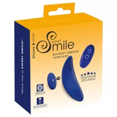   Smile - draagbare extra dunne vibrerende slip met afstandsbediening (blauw)