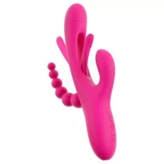 SMILE - drievoudige vibrator met tong (roze)
