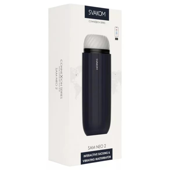 Svakom Sam Neo 2 - automatisch masturbator - zwart wit