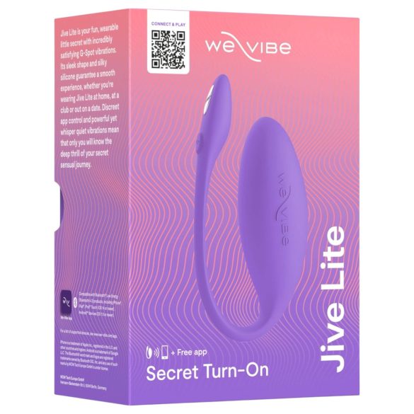 We-Vibe Jive Lite - vibrator ei - app-gestuurd - oplaadbaar - paars