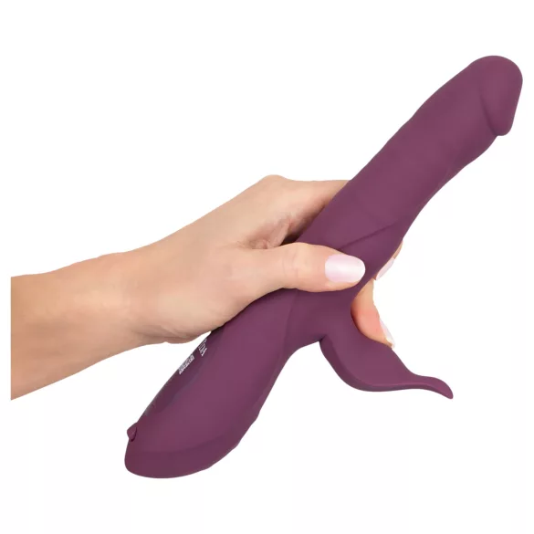 Javida - 3in1 duwende, roterende kralen vibrator (paars)
