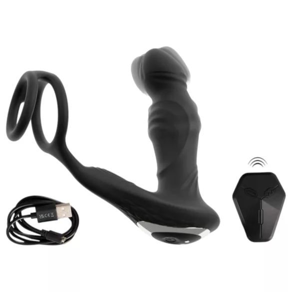 Rebel - duwende prostaatvibrator (zwart)