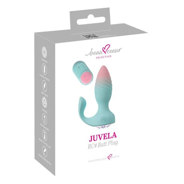 Beau Coeur Juvela - vibrerende anale plug - turquoise