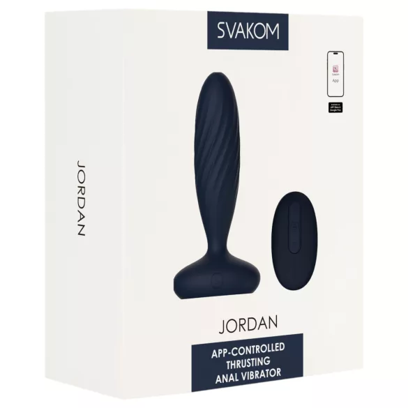Svakom Jordan - anale vibrator - op afstand bestuurbaar - blauw