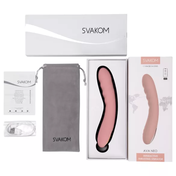 Svakom Ava Neo - slimme app-gestuurde stotende G-spot vibrator (roze)
