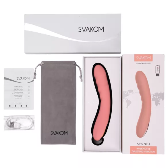Svakom Ava Neo - slimme app-gestuurde stotende G-spot vibrator (roze)