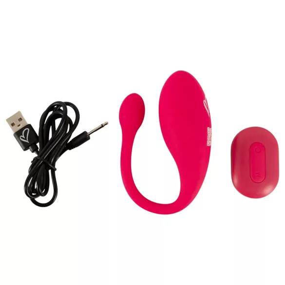 Beau Coeur Koral - draagbaar vibrerend eitje met afstandsbediening (roze)