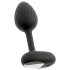 ANOS - vibrerende buttplug set - siliconen - zwart