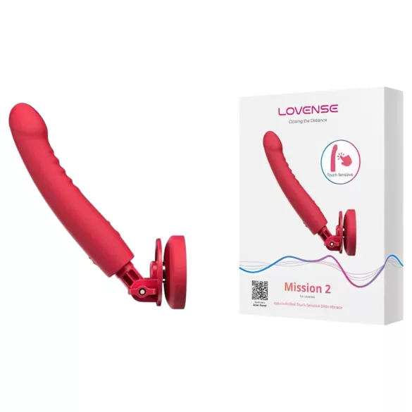 Lovense Mission 2 - App-gestuurde vibrator met zuignap (rood)