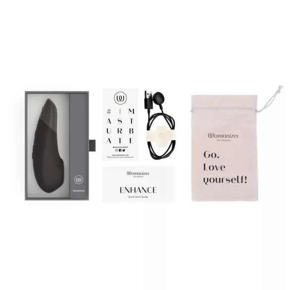 Womanizer Enhance 2in1 luchtdruk clitorisstimulator + vibrator (zwart)