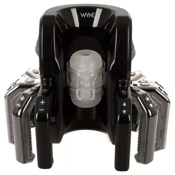 WYNE 10 - automatische masturbator met handvat - zwart