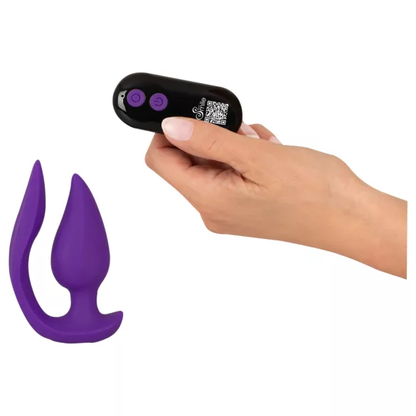 Smile - 2-in-1 anaal vibrator en clitorisstimulator - siliconen - paars