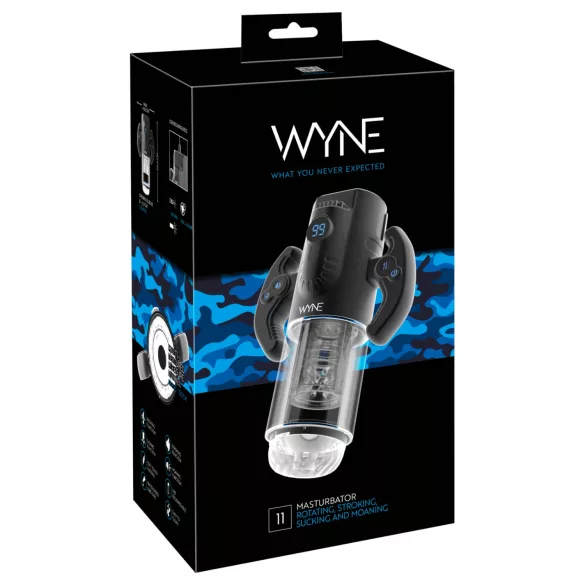 WYNE 11 - automatische masturbator - man - zwart