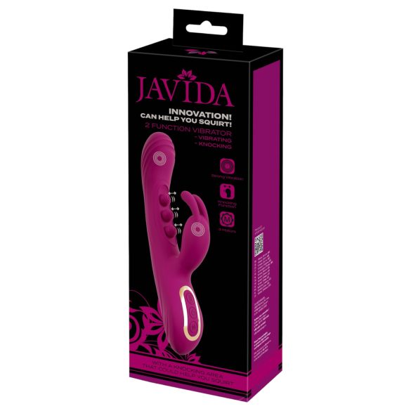 Javida - vibrator met kogeltjes en clitorisstimulator - silicone - paars