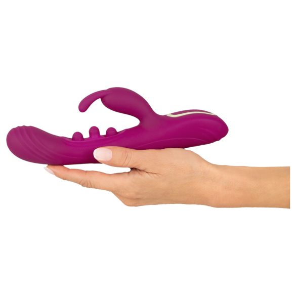 Javida - vibrator met kogeltjes en clitorisstimulator - silicone - paars
