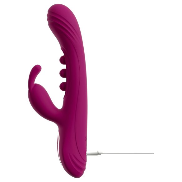 Javida - vibrator met kogeltjes en clitorisstimulator - silicone - paars