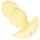 Cuties Mini - anaal vibrator plug - geribbeld - geel