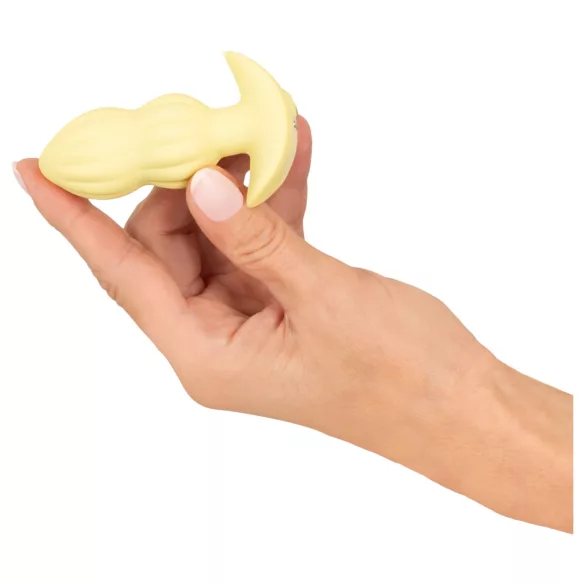 Cuties Mini - anaal vibrator plug - geribbeld - geel