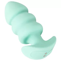 Cuties Mini - anaal plug met vibratie en bolletjes - groen