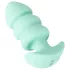 Cuties Mini - anaal plug met vibratie en bolletjes - groen