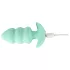 Cuties Mini - anaal plug met vibratie en bolletjes - groen