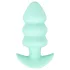 Cuties Mini - anaal plug met vibratie en bolletjes - groen
