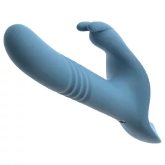   You2Toys - 3-delige opzetbare konijnen-duw vibrator met afstandsbediening (blauw)