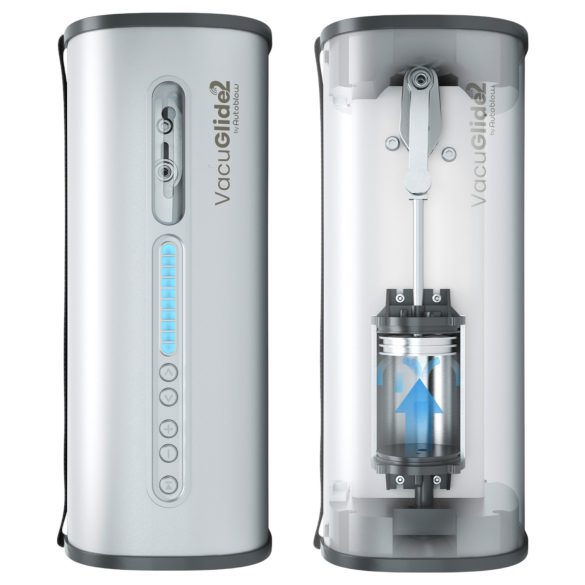 VacuGlide 2 - automatische masturbator voor mannen - elektrisch - zilver