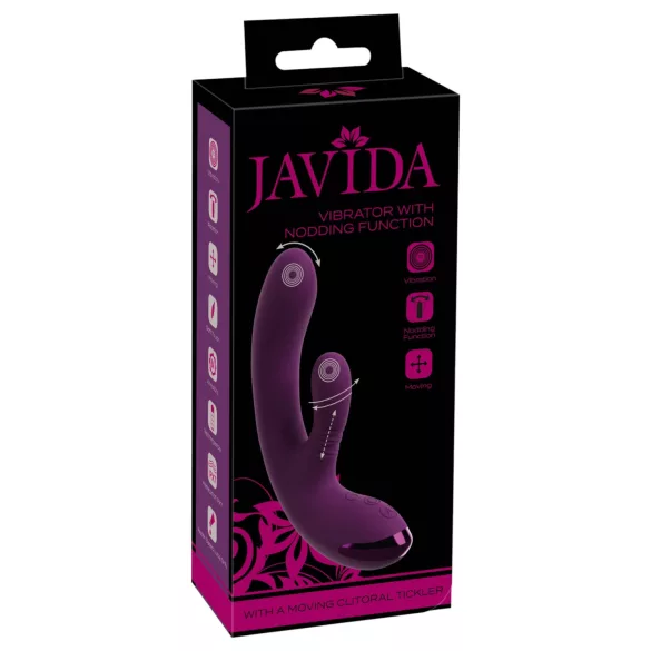Javida - Konijnenstaart G-spot- en clitorisvibrator (paars)