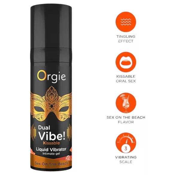 Orgie Dual Vibe - unisex vloeibare vibrator - Sex on the Beach (15 ml)