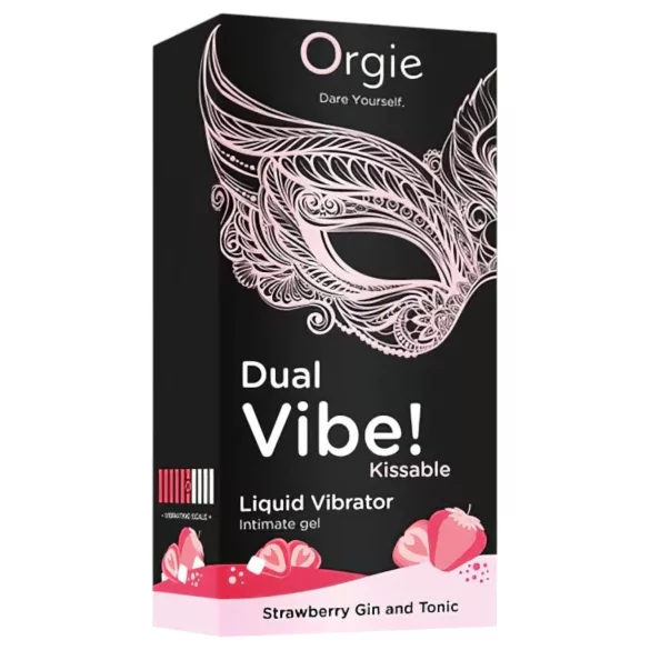 Orgie Dual Vibe - unisex vloeibare vibrator - Aardbei - Gin Tonic (15 ml)