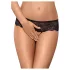 Obsessive Merossa - open string met strass - zwart - L/XL