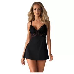 Obsessive - kanten babydoll en string (zwart)