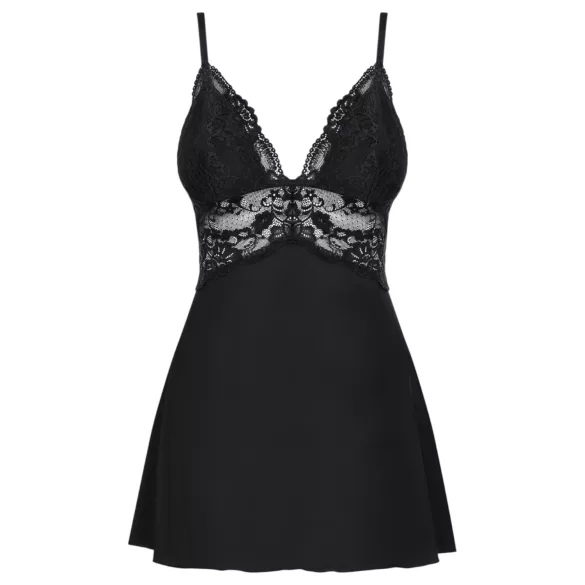 Obsessive - kanten babydoll en string (zwart)