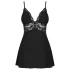 Obsessive - kanten babydoll en string (zwart)