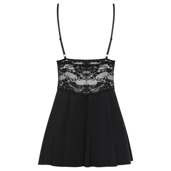 Obsessive - kanten babydoll en string (zwart)