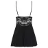 Obsessive - kanten babydoll en string (zwart)