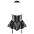 Obsessive - korset en string met lak-effect (zwart) - L/XL