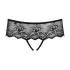 Obsessive Merossa - open string met strass - zwart - 2XL/3XL