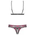 Obsessive Tulia - bh-set met open cups (zwart) - L/XL