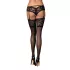 Obsessive Leticia - hold up kousen - brede kant - zwart - L/XL
