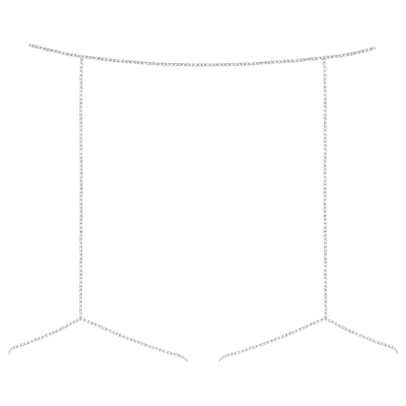 Obsessive Bijou 905 - sierlijke lichaamsharnas onderkant (zilver) - S-L
