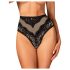 Obsessive Olvidia - bloemenpatroon versierde slip (zwart) - M/L